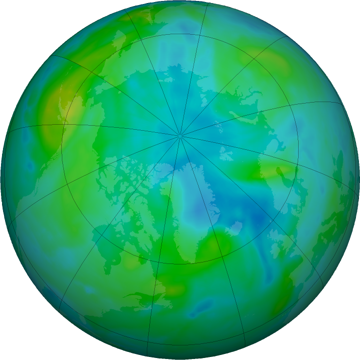 Arctic ozone map for 13 September 2021